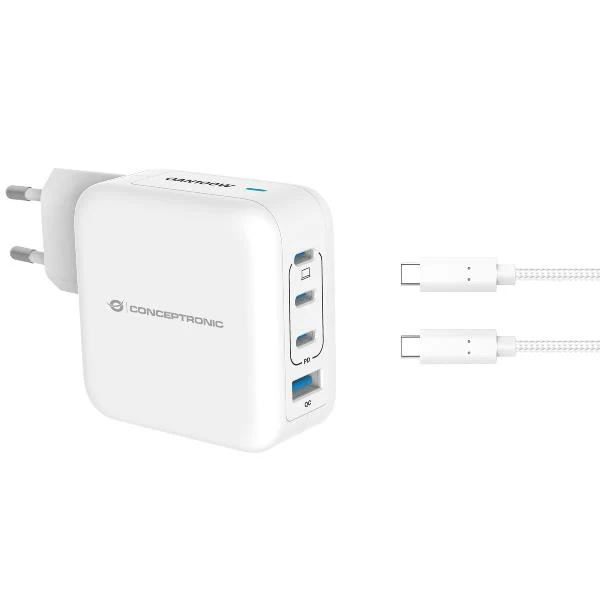 Conceptronic ALTHEA18W Caricabatterie per dispositivi mobili Universale Bianco AC Ricarica rapida Interno