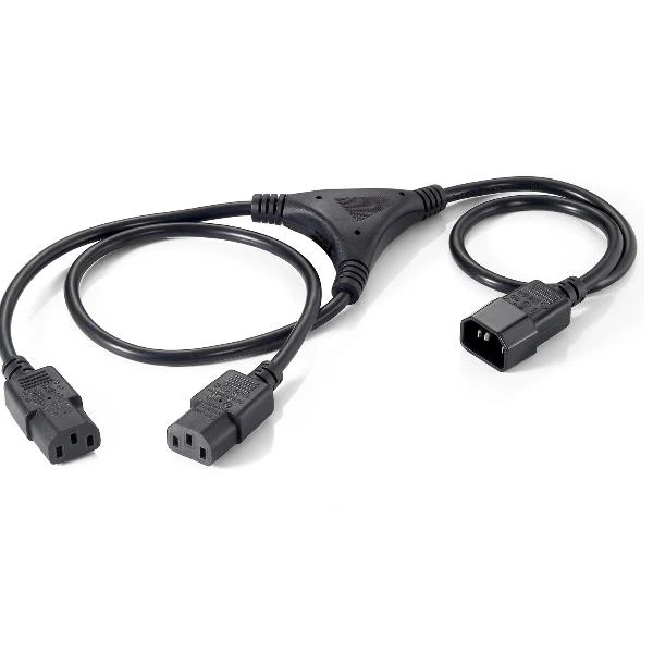 Equip 112210 Nero 1,6 m Accoppiatore C14 2 x Attacco C13