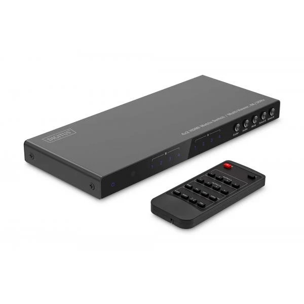 Digitus 4x2 HDMI Matrix Switch - Multi-Viewer - 4K - 30Hz - Black [DS-55345]