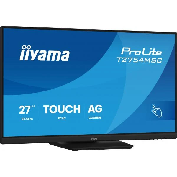 iiyama ProLite T2754MSC-B2AG Monitor PC 68,6 cm (27") 1920 x 1080 Pixel Full HD LED Touch screen Multi utente Nero [T2754MSC-B2AG]