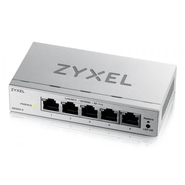 Zyxel GS1200-5V3 Gestito L2 Gigabit Ethernet (10/100/1000) Desktop Grigio [GS1200-5V3-EU0101F]