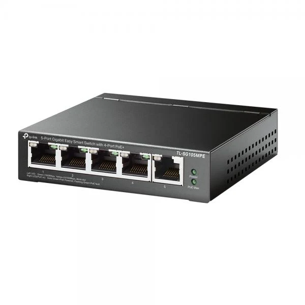 TP-Link TL-SG105MPE switch di rete L2 Gigabit Ethernet (10/100/1000) Supporto Power over Ethernet (PoE) Nero [TL-SG105MPE]