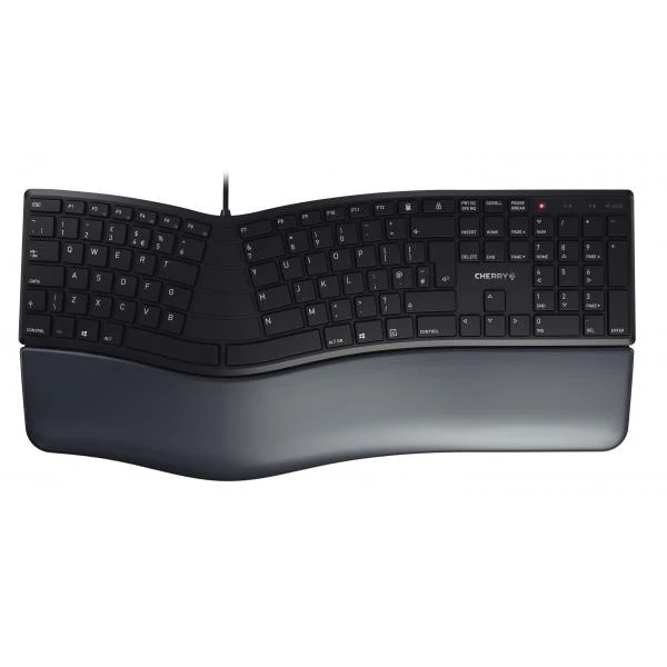 Cherry KC 4500 ERGO - Keyboard - Corded - QWERTY UK - Black [JK-4500GB-2]