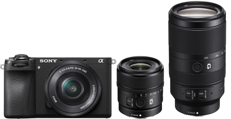 Sony Alpha ILCE-6700 + 16-50mm + 15mm f/1.4 G + 70-350mm f/4.5-6.3 G OSS