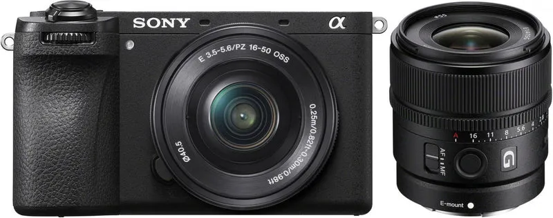 Sony Alpha ILCE-6700 + 16-50mm + 15mm f/1.4 G