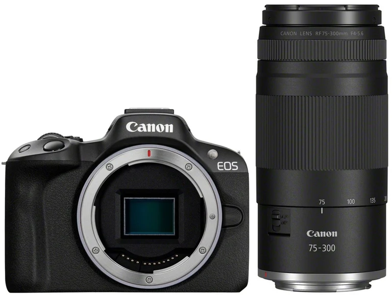 Canon EOS R50 black + RF 75-300mm f/4.0-5.6