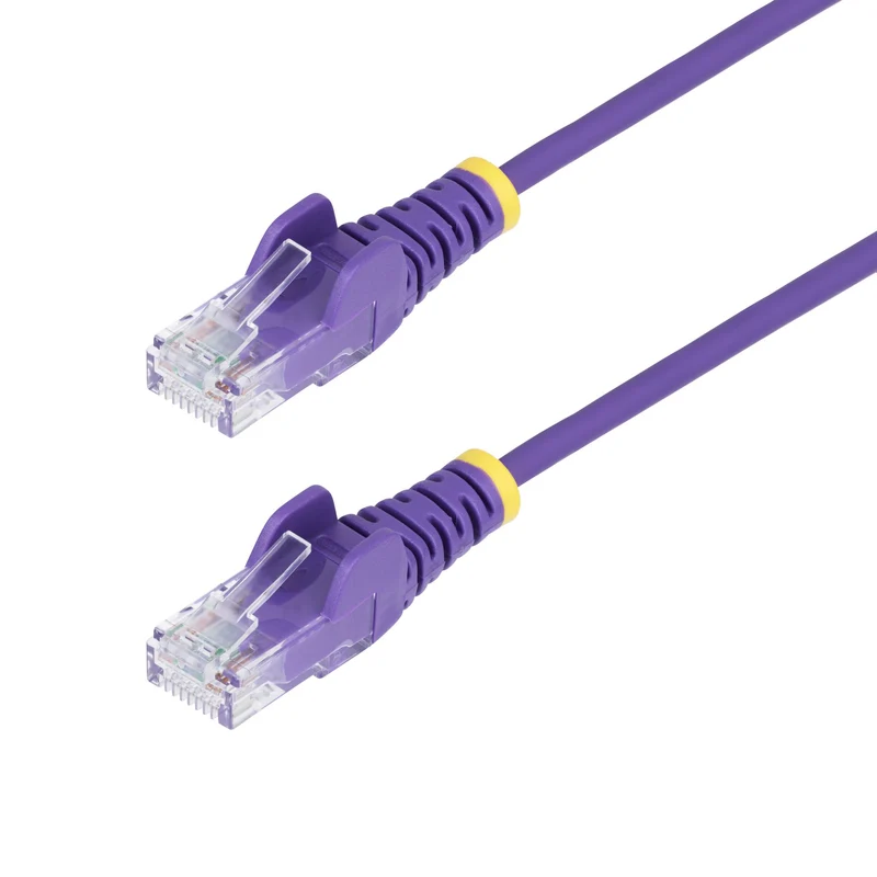 StarTech.com Cavo Ethernet CAT6 Viola da 25cm; Patch UTP PoE 100W con Plug RJ45 Antigroviglio/Rilievi di Trazione, Cavo Lan Slim in Rame Puro 28AWG, Testato Fluke