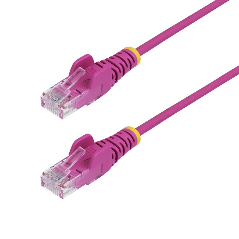 StarTech.com Cavo Ethernet CAT6 Rosa da 25cm; Patch UTP PoE 100W con Plug RJ45 Antigroviglio/Rilievi di Trazione, Cavo Lan Slim in Rame Puro 28AWG, Testato Fluke
