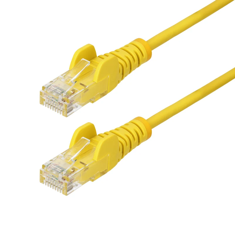 StarTech.com Cavo Ethernet CAT6 Giallo da 25cm; Patch UTP PoE 100W con Plug RJ45 Antigroviglio/Rilievi di Trazione, Cavo Lan Slim in Rame Puro 28AWG, Testato Fluke