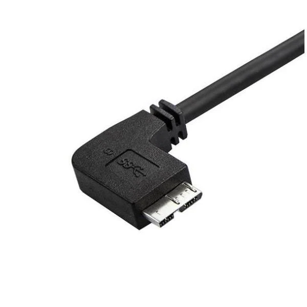 StarTech.com Cavo USB 3.0 Tipo A a Micro B slim - Connettore USB3.0 A a Micro B slim ad angolo sinistro Gen 1 (5 Gbps) - 1m