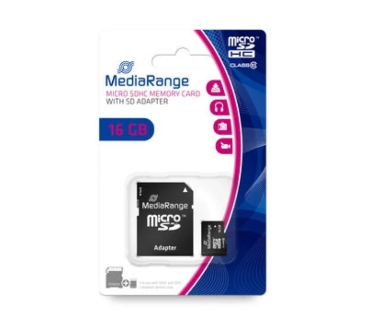 MEDIARANGE SCHEDA MICRO SD HC 16GB CLASSE 10 MR958
