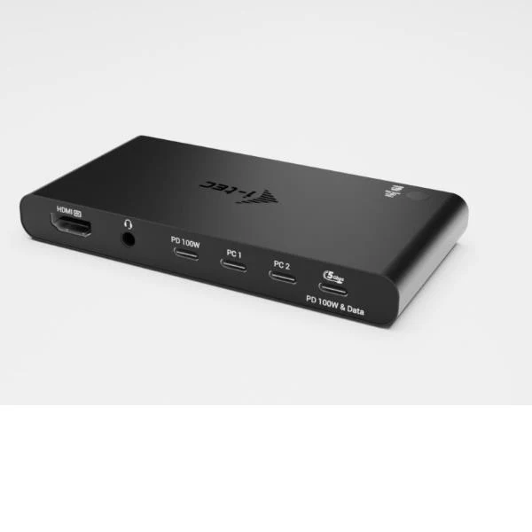 i-tec KVM Docking Station HDMI for 2 hosts, Power Delivery 2x 100W