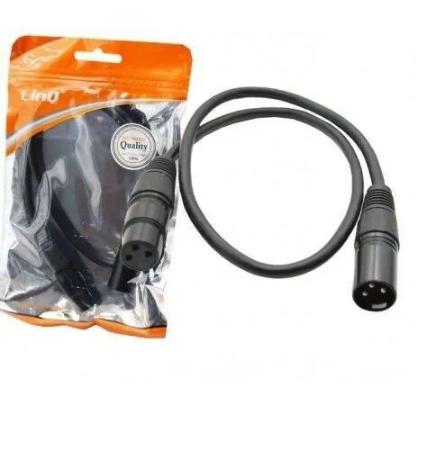 LinQ Cavo Adattatore Audio da XLR Femmina a XLR Maschio, Nero