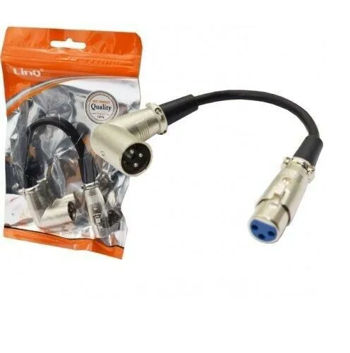 LinQ Cavo Adattatore Audio da XLR Maschio a XLR Femmina Angolare