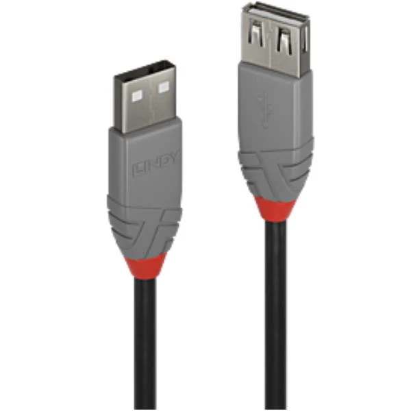 Lindy 36700 cavo USB USB 2.0 0,2 m USB A 0,48 Gbit/s Nero, Grigio