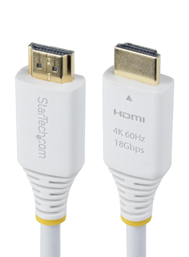 StarTech.com Cavo HDMI Premium Certificato Alta Velocità da 3m, 4K 60Hz / 1440p 144Hz, HDR10 / HDCP 2.2 / ARC, 18 Gbps, UHD HDMI 2.0 per TV / Monitor / Display, Rivestimento in TPE, Bianco