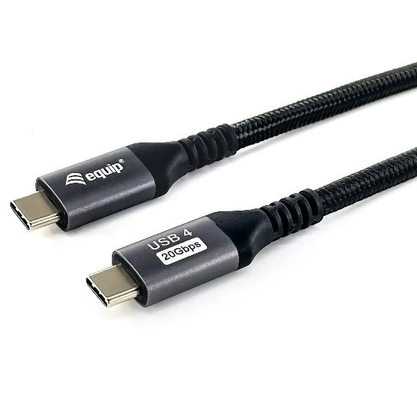 Equip 128382 Cavo USB4 Gen 2x2 da C a C, M/M, 2,0 m, PD 100W, 4K/60Hz, 20Gbps, nero