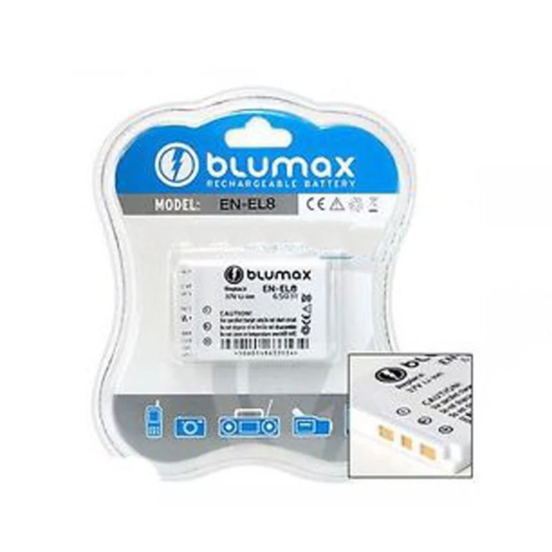 Blumax Batteria Compatibile per Nikon EN-EL8 700mah