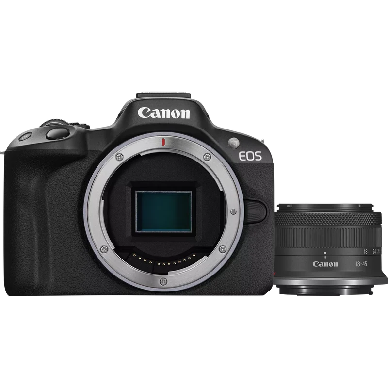 Canon EOS R50 Kit RF-S 18-45mm IS STM Black – Mirrorless APS-C