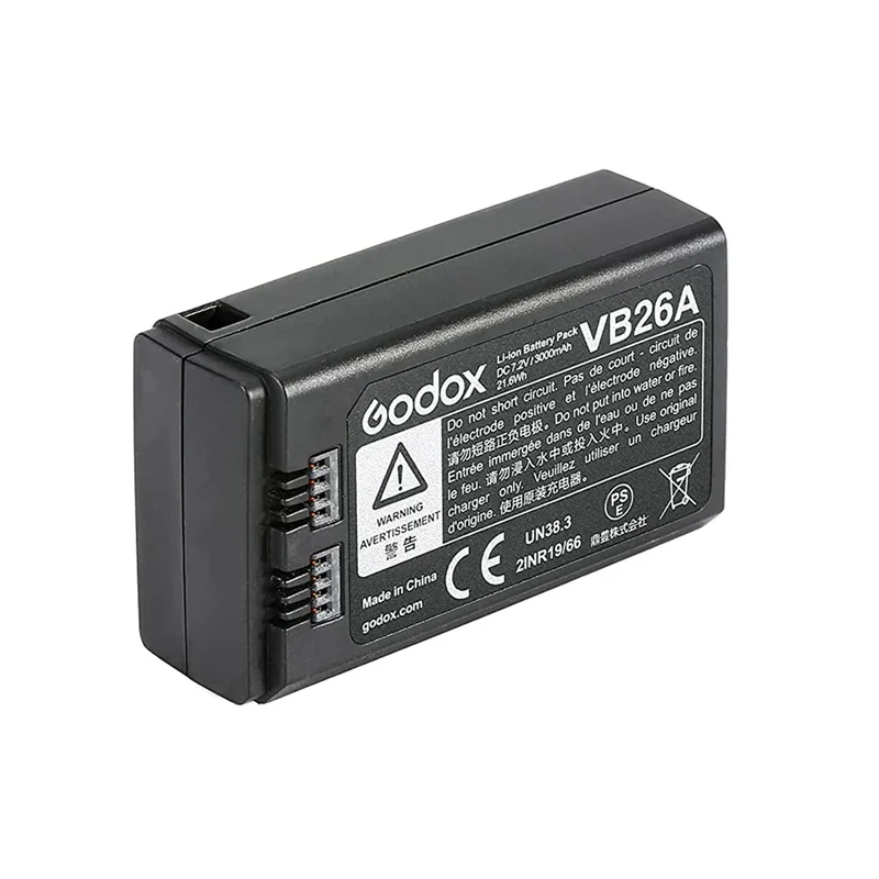 Godox VB26A Batteria Ricaricabile per Flash V1 V860III – Alta Capacità Li-Ion