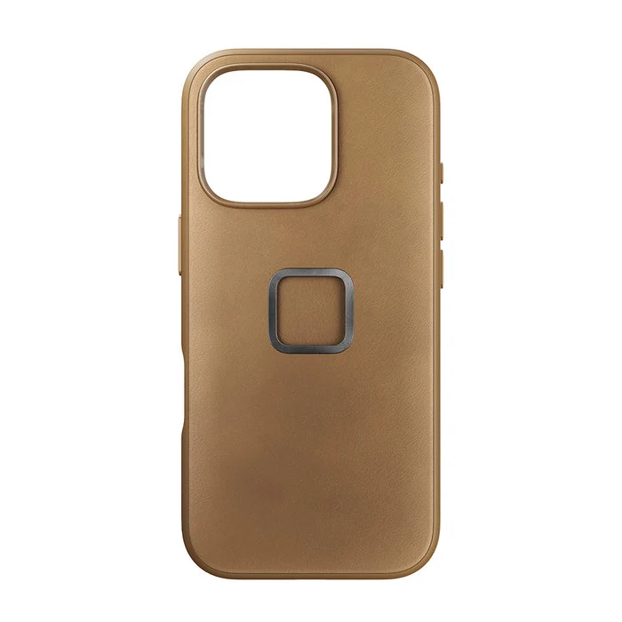 Mobile Everyday Fabric Case iPhone 16 Pro Max Tan Leather