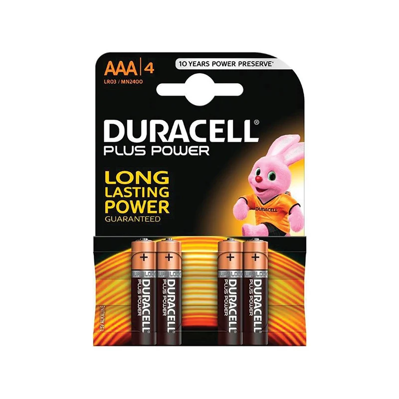 Duracell MN2400 AAA LR03 Pile Alcaline 1,5 V – 4 pezzi