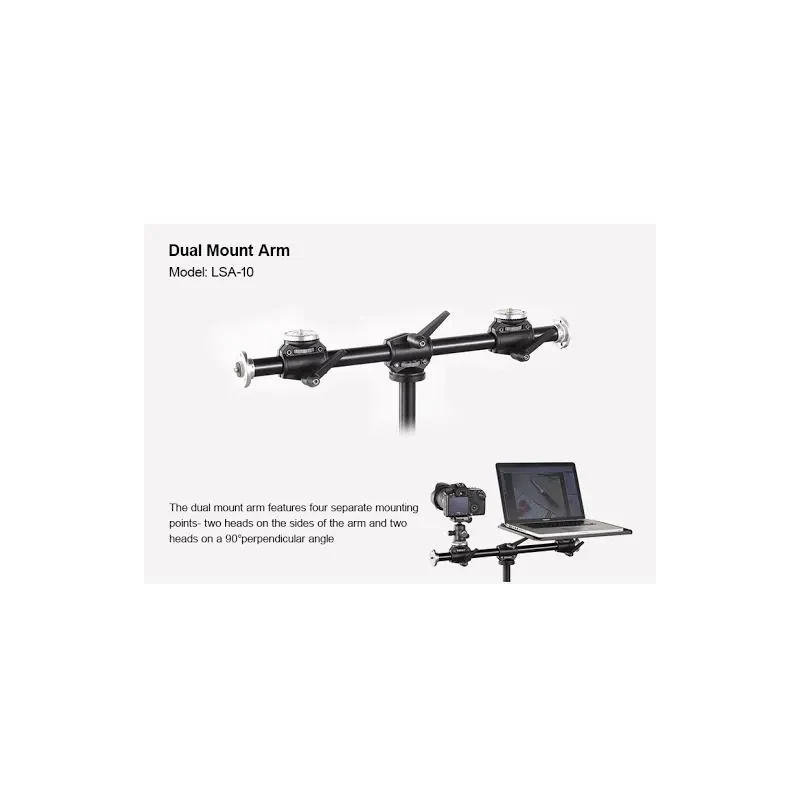 Godox LSA-10 Braccio Dual Mount per Accessori Foto e Video