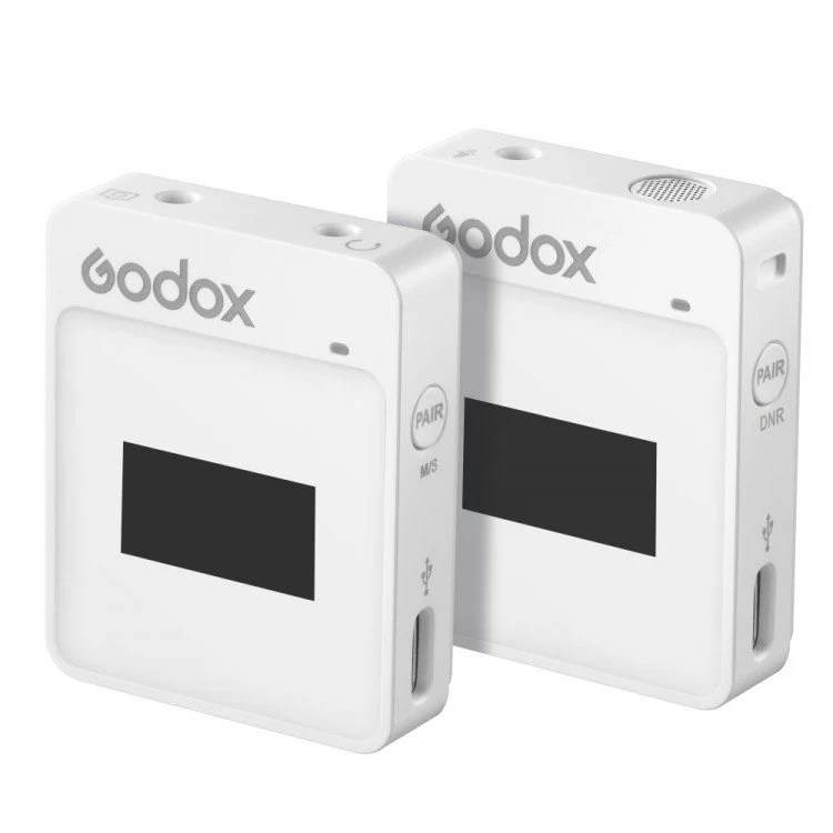 Godox MoveLink II M1 Sistema Microfonico Wireless 2,4 GHz per 1 Persona - Bianco