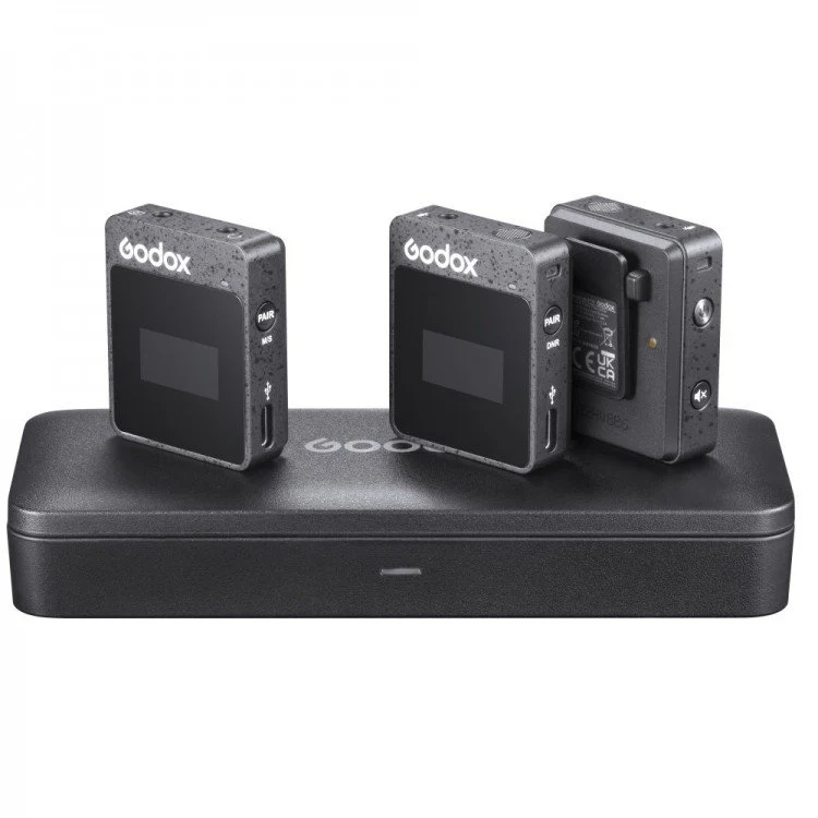 Godox MoveLink II M2 Sistema Microfonico Wireless 2,4 GHz per 2 Persone - Nero