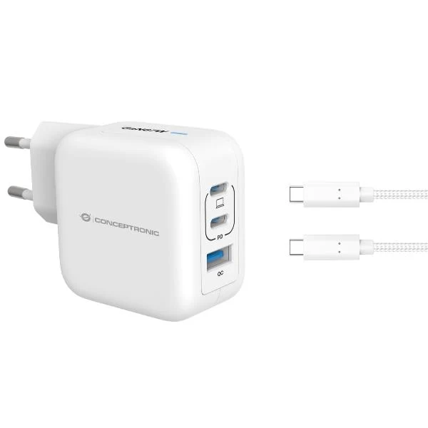 Conceptronic ALTHEA17W Caricabatterie per dispositivi mobili Universale Bianco AC Ricarica rapida Interno