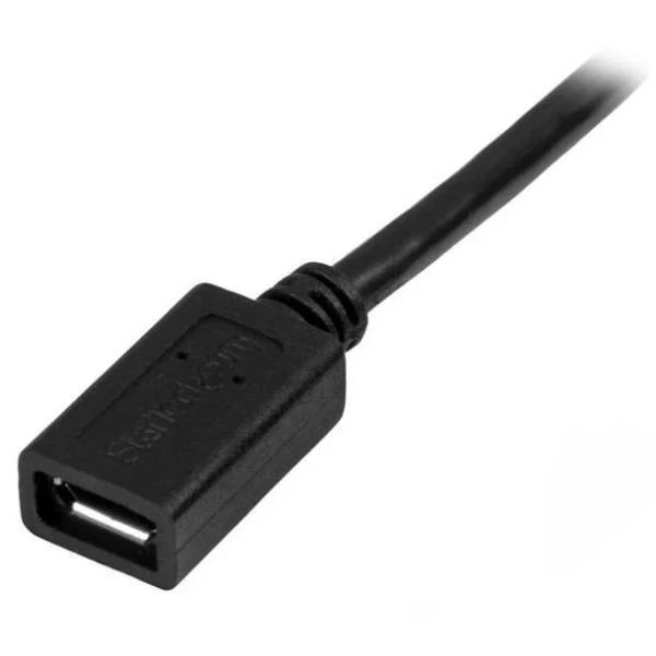 StarTech.com Cavo prolunga Micro USB maschio a femmina - Cavo di estensione micro-USB di 50cm - Nero
