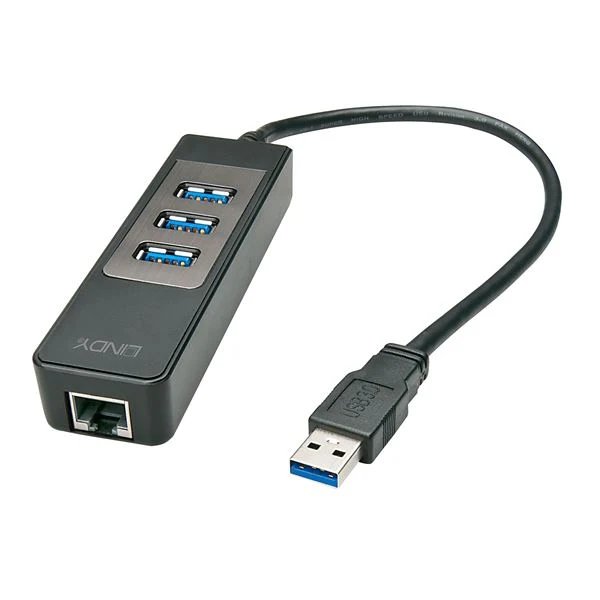 Lindy 43176 hub di interfaccia USB 3.2 Gen 1 (3.1 Gen 1) Type-A 5000 Mbit/s Nero