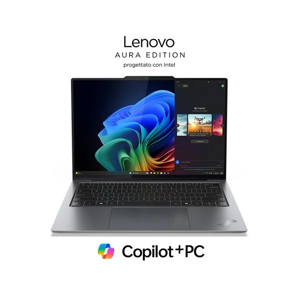 Lenovo ThinkPad X9-14 Gen 1 Copilot+ PC Intel Core Ultra 7 258V Computer portatile 35,6 cm (14") WUXGA 32 GB LPDDR5x-SDRAM 1 TB SSD Wi-Fi 7 (802.11be) Windows 11 Pro Italiano Grigio