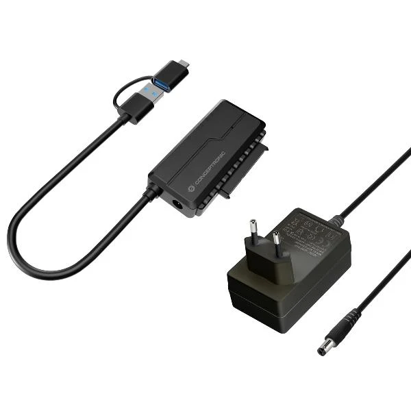 Conceptronic ABBY21B adattatore per inversione del genere dei cavi USB Type-A SATA 22-pin Nero