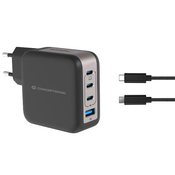 Conceptronic ALTHEA18B Caricabatterie per dispositivi mobili Universale Nero AC Ricarica rapida Interno