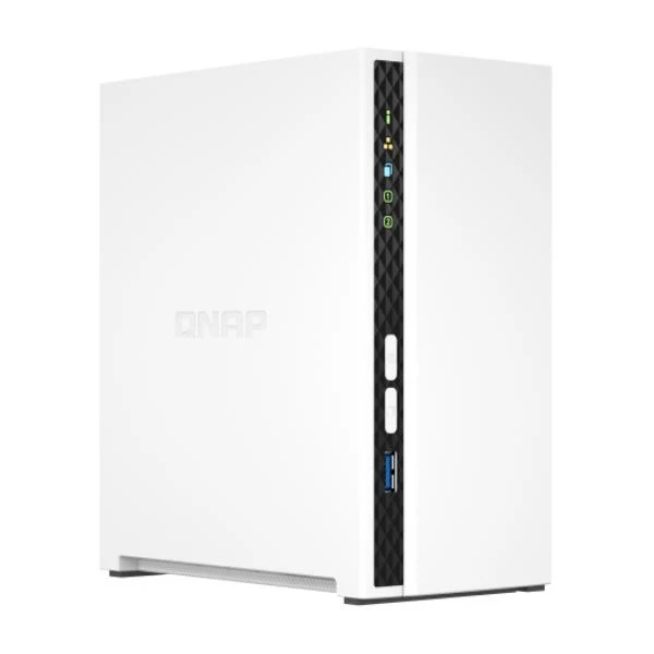 QNAP TS-233 server NAS e di archiviazione Tower ARM Cortex-A55 2 GB 0 TB QNAP QTS Bianco