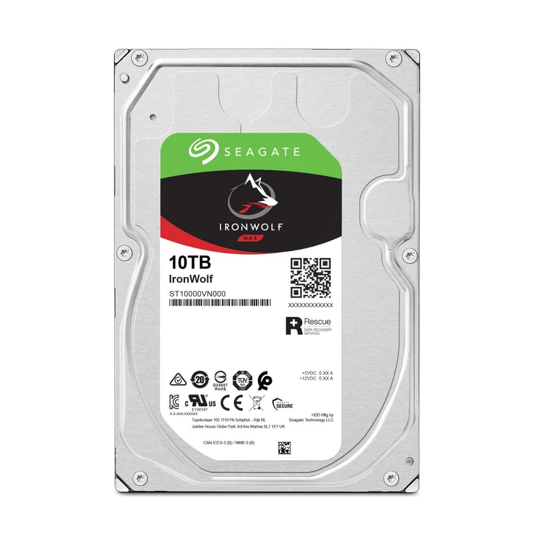 Seagate IronWolf ST10000VN000 disco rigido interno 10 TB 7200 Giri/min 256 MB 3.5" Serial ATA III