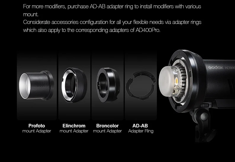 Godox Collare AD300 per adattatori baionette