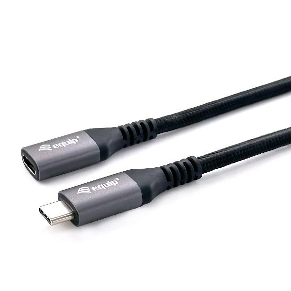 Equip 128371 Cavo di prolunga USB 3.2 Gen 2 da C a C, M/F, 1,0 m, 4K/60Hz, 10Gbps, nero
