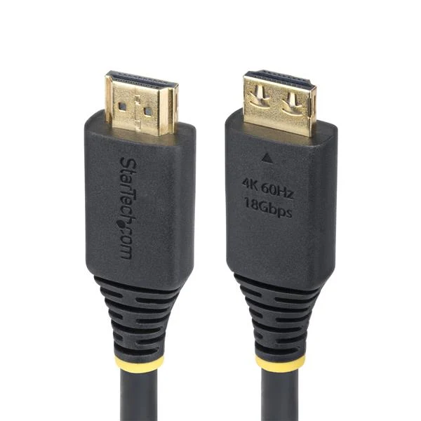 StarTech.com Cavo HDMI 2.0 ad Alta Velocità da 1,8m con Connettori a Scatto, 4K 60Hz/1440p 144Hz, HDR10/HDCP 2.2/ARC, 18Gbps. Cavetto HDMI UHD per TV/Monitor in TPE