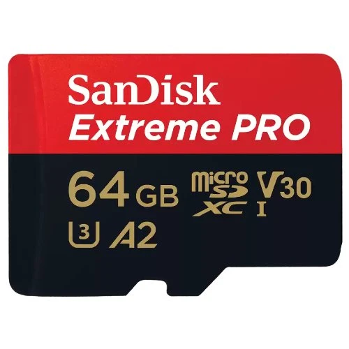 SanDisk Extreme PRO microSDXC 64GB UHS-I U3 V30 A2 200 MB/s