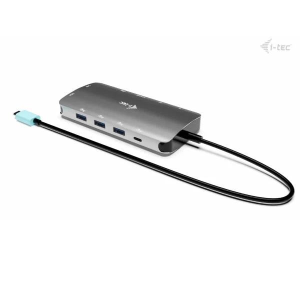 i-tec USB-C Metal Nano 3x Display (DP, HDMI and VGA) Docking Station + Power Delivery 100 W