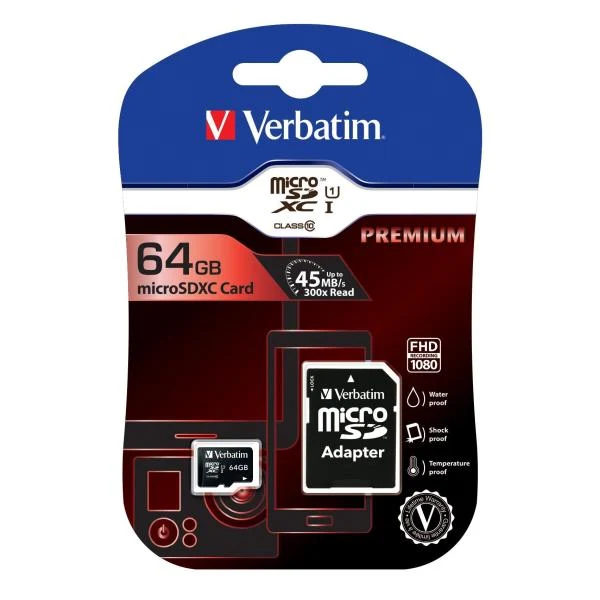 Verbatim Premium 64 GB MicroSDXC Classe 10