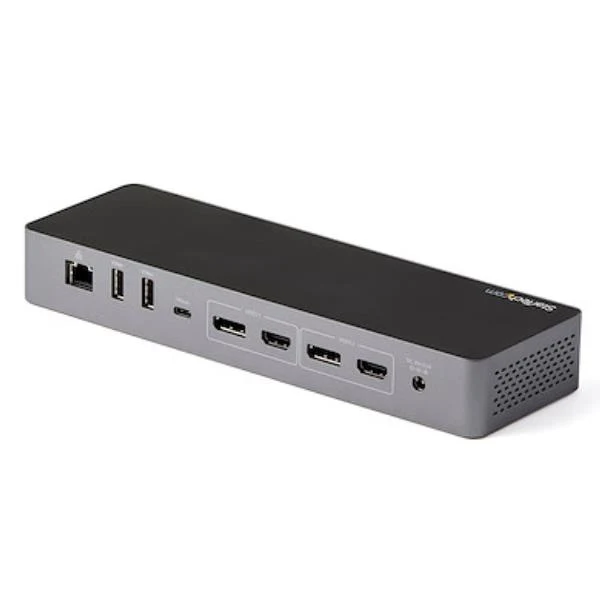 StarTech.com Dock Thunderbolt 3 compatibile con USB-C - Doppio monitor DisplayPort 1.4 4K 60Hz o doppio display HDMI - Laptop Docking Station 8K 60Hz - Dock TB3/USB-C - 96W PD, 5xUSB - 10Gbps