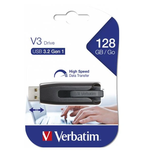 Verbatim V3 - Memoria USB 3.0 128 GB - Nero