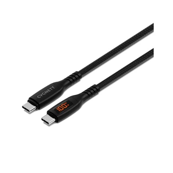 CABLE USB-C WITH LED 1MT BK