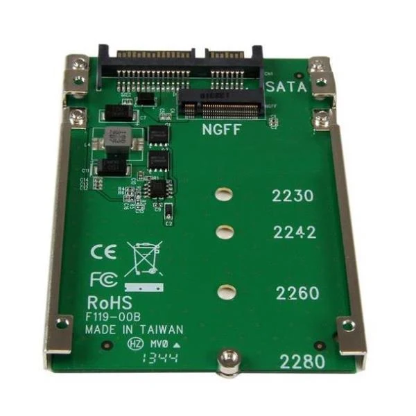 StarTech.com Adattatore da SSD M.2 SATA a SATA da 2,5", convertitore da M.2 NGFF a SATA, altezza 7 mm, adattatore per unità disco rigido M2 - Non compatibile con NVMe