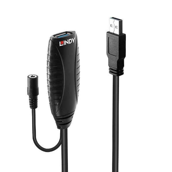 Lindy 43156 cavo USB USB 3.2 Gen 1 (3.1 Gen 1) 10 m USB A Nero