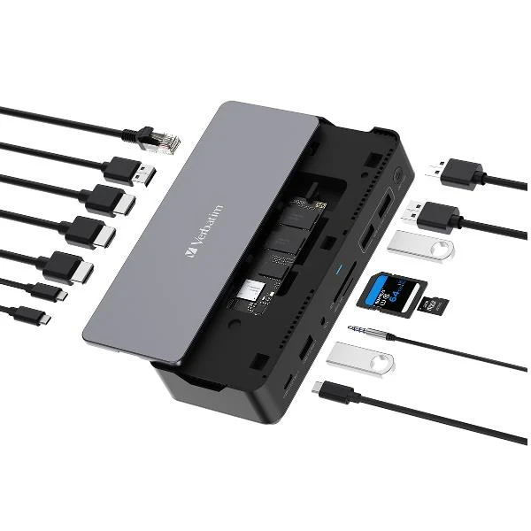 Verbatim CDS-15SSD Cablato USB 3.2 Gen 1 (3.1 Gen 1) Type-C Nero, Grigio