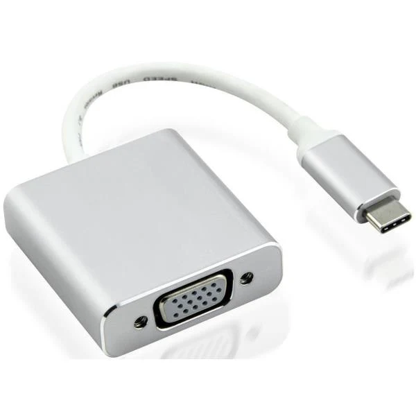 Nilox USB Type-C - VGA M/F adattatore grafico USB Argento